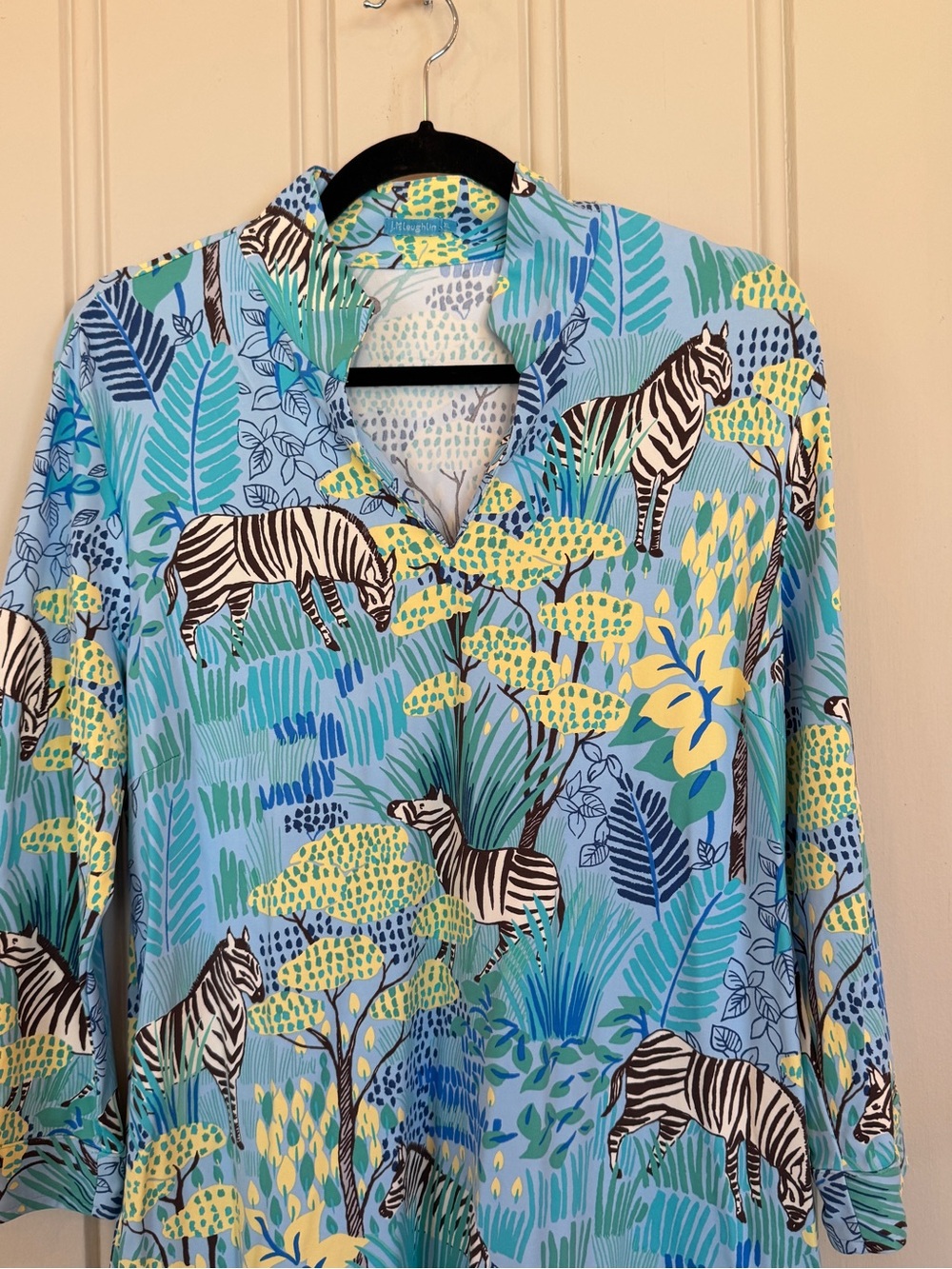J.  McLaughlin Zebra Women’s Shift Dress size XL Summer pockets - Picture 2 of 7